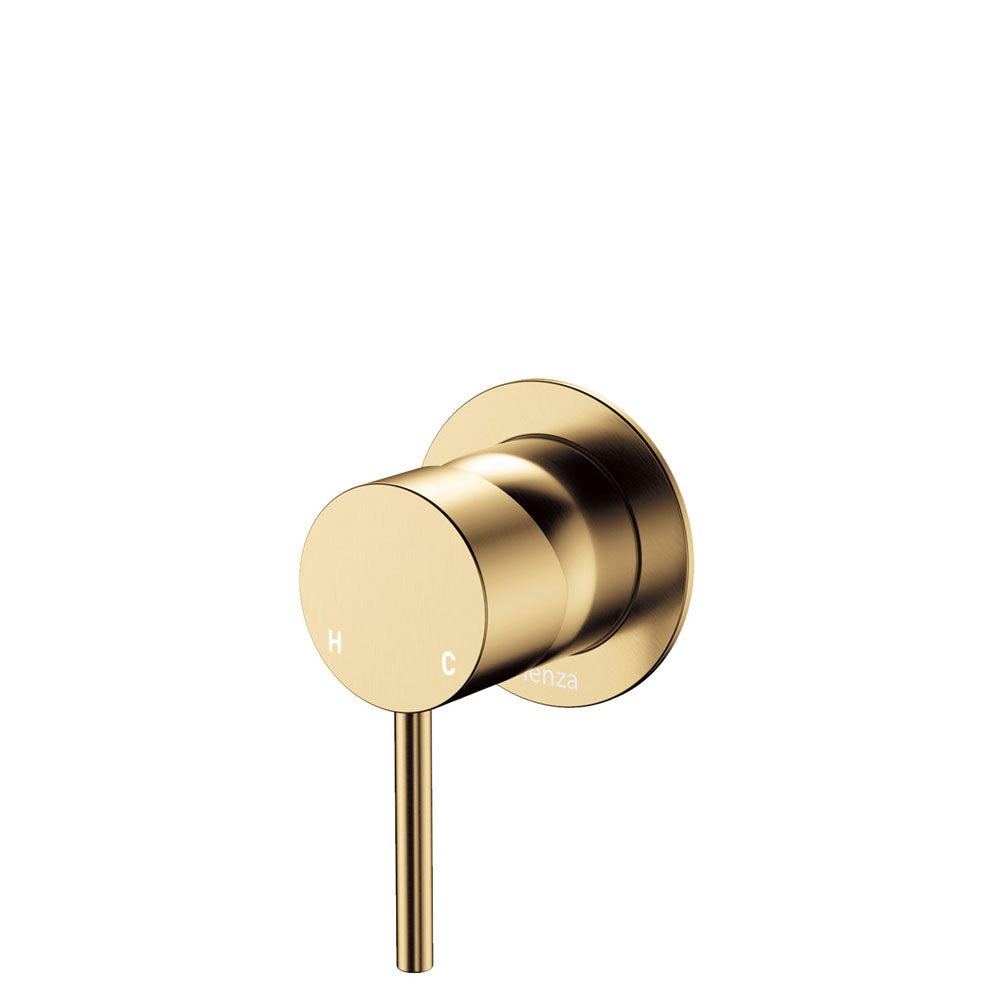 Fienza Kaya Wall Mixer Smallll Round Plate, Urban Brass