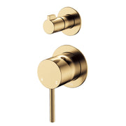 Fienza Kaya Wall Diverter Mixer Small Round Plates, Urban Brass