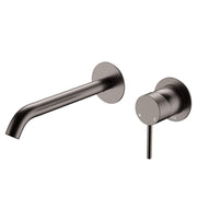 Fienza Kaya Basin/Bath Wall Mixer Dress Kit Set Round Plates 200mm Outlet, Gun Metal