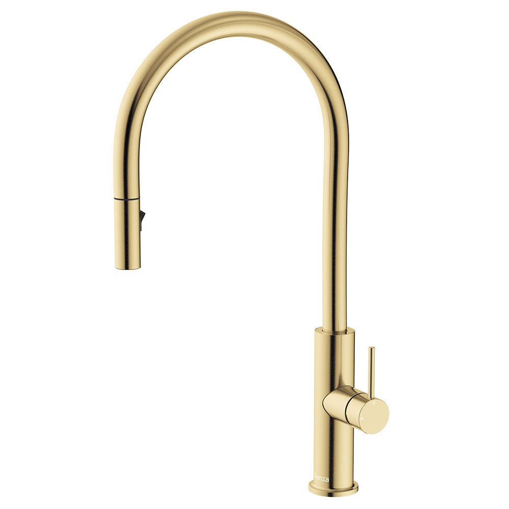 Fienza Kaya Pull Out Sink Mixer, Urban Brass
