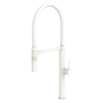 Fienza Kaya Pull Down Sink Mixer, Matte White