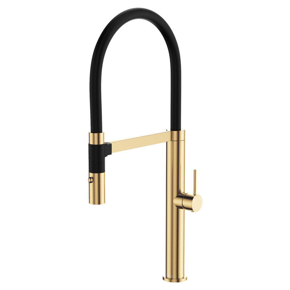 Fienza Kaya Pull Down Sink Mixer, Urban Brass