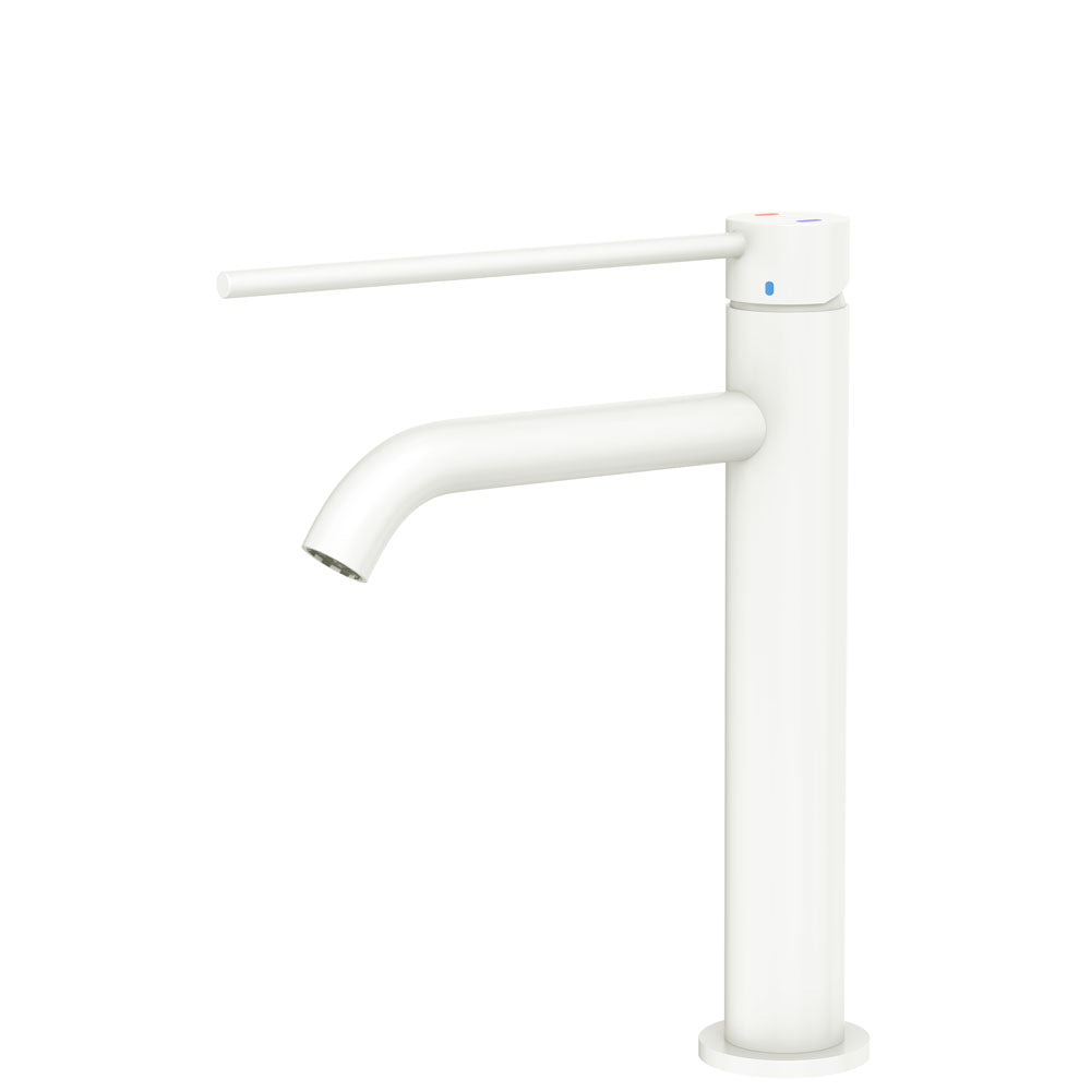 Fienza Kaya Care Medium Basin Mixer, Matte White