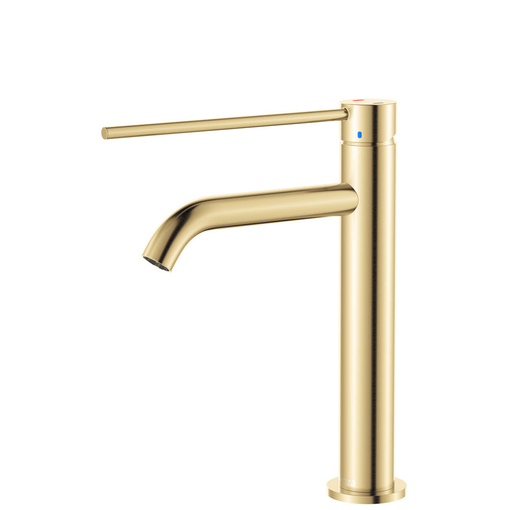 Fienza Kaya Care Medium Basin Mixer, Urban Brass