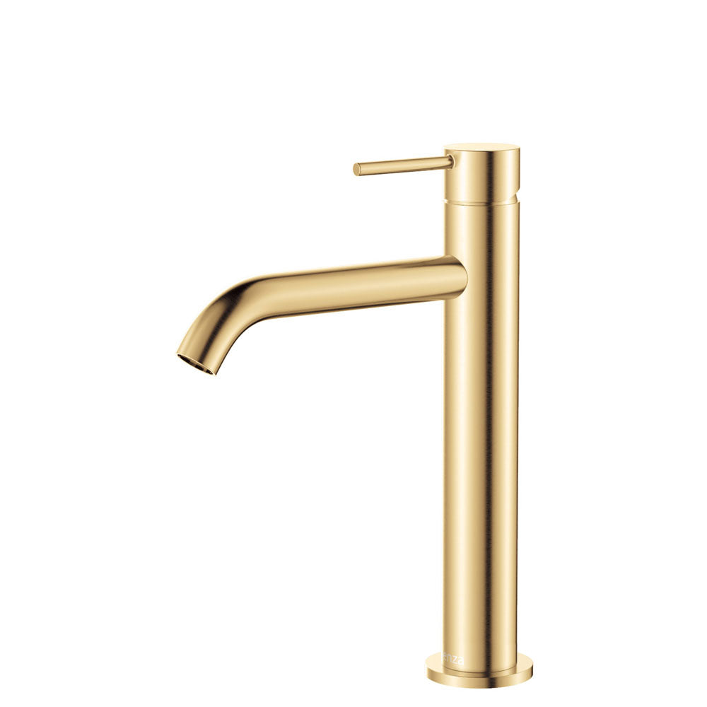 Fienza Kaya Medium Basin Mixer, Urban Brass