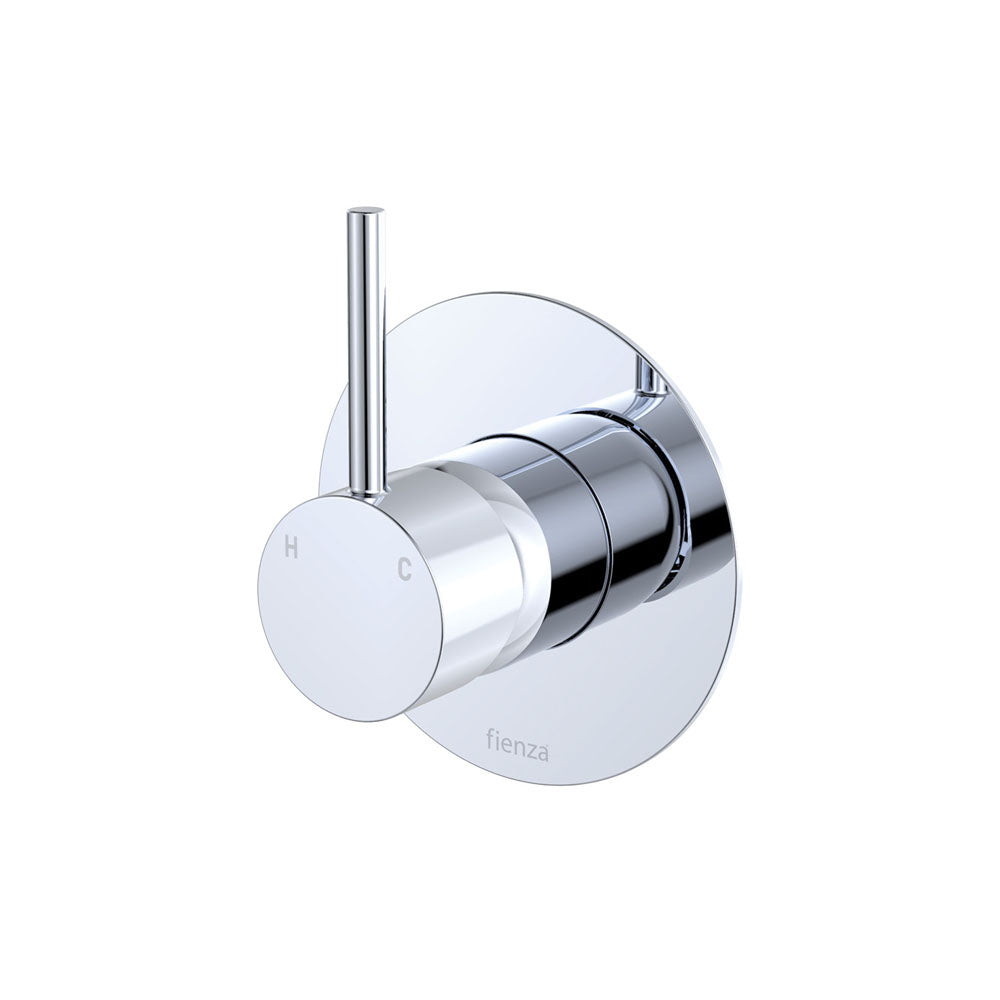Fienza Kaya Up Wall Mixer Dress Kit Set Small Round Plate, Chrome