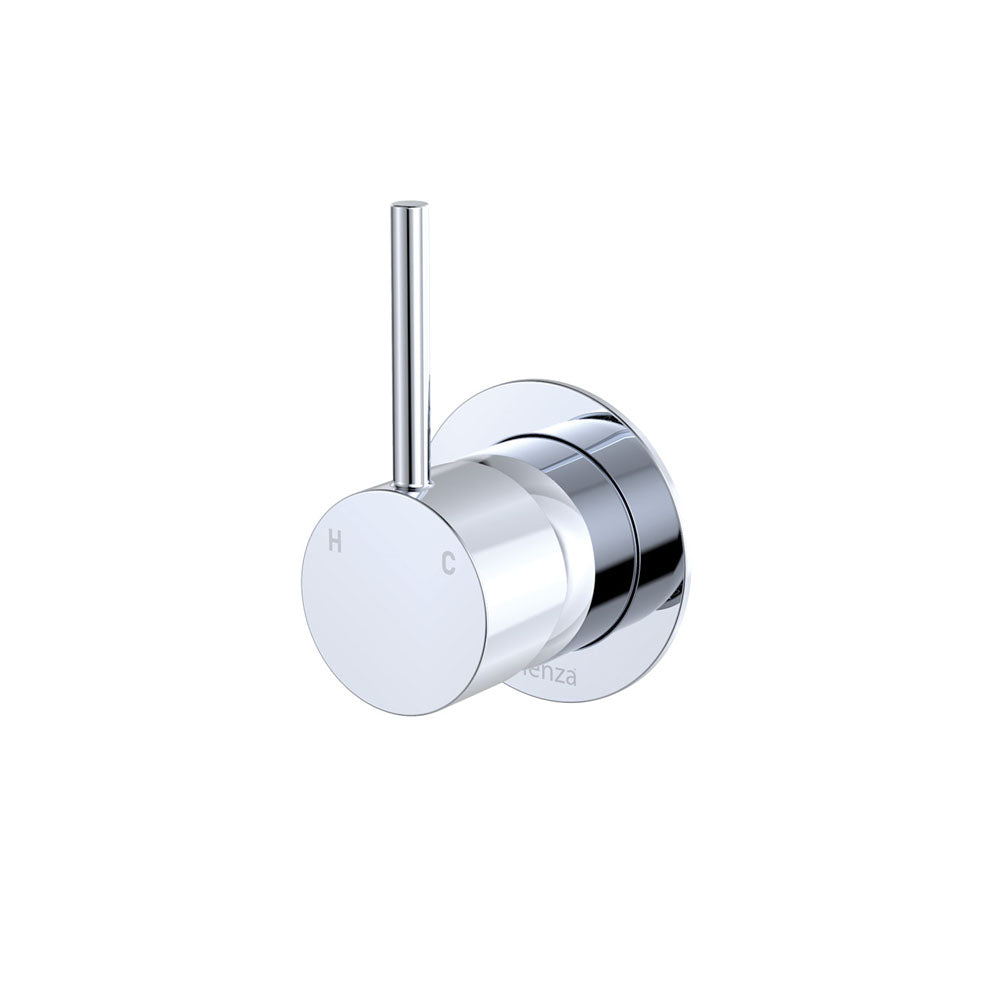 Fienza Kaya Up Wall Mixer Small Round Plate, Chrome