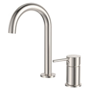 Fienza Kaya Round Hob Basin Mixer Set, Brushed Nickel
