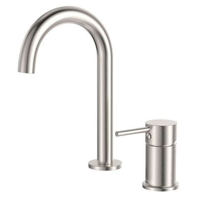 Fienza Kaya Round Hob Basin Mixer Set, Brushed Nickel