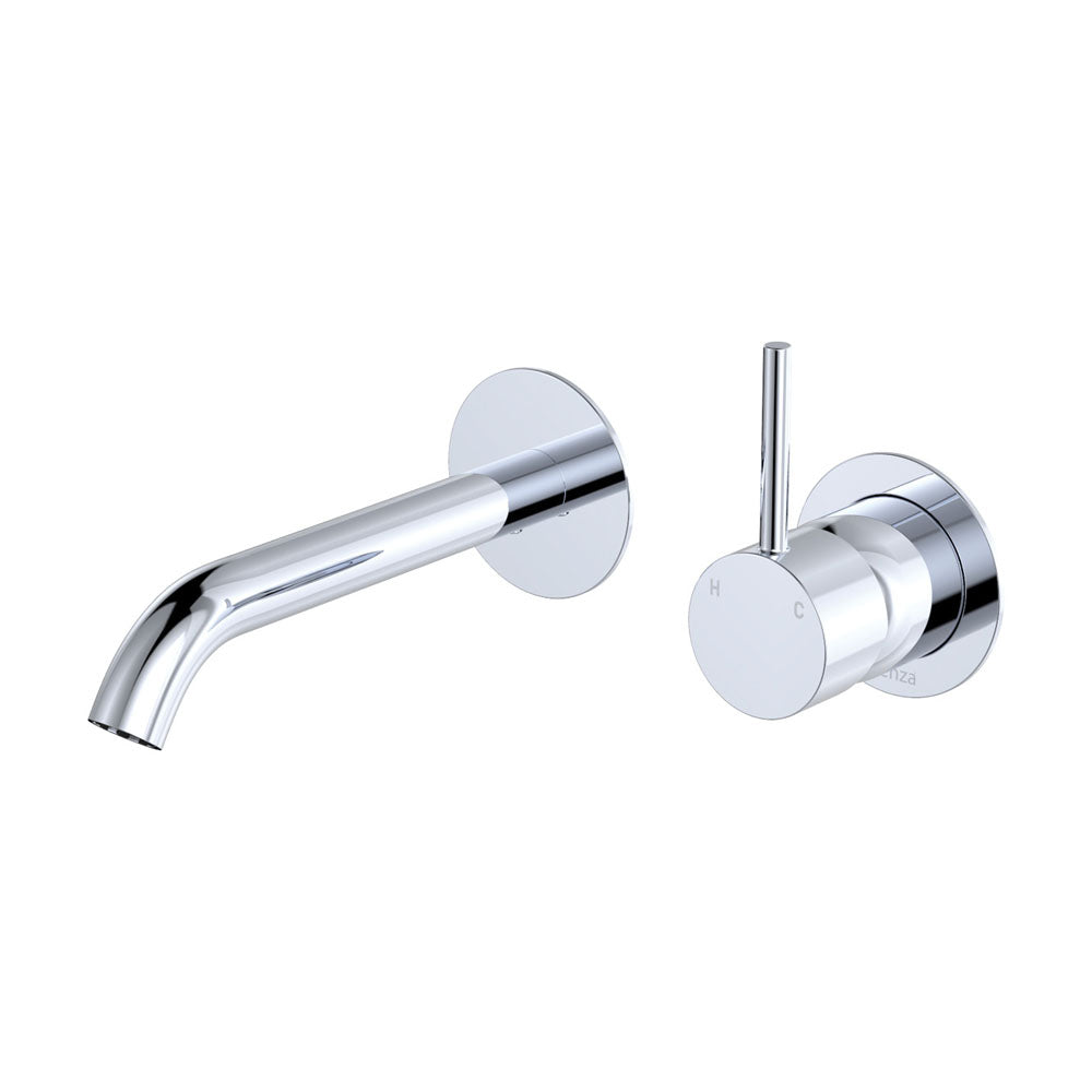 Fienza Kaya Up Basin/Bath Wall Mixer Dress Kit Set Round Plates 160mm Outlet, Chrome