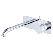 Fienza Kaya Up Basin/Bath Wall Mixer Dress Kit Set Rectangular Plate 160mm Outlet, Chrome