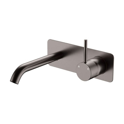 Fienza Kaya Up Basin/Bath Mixer 160mm Dress Kit Soft Square Plate, Gun Metal