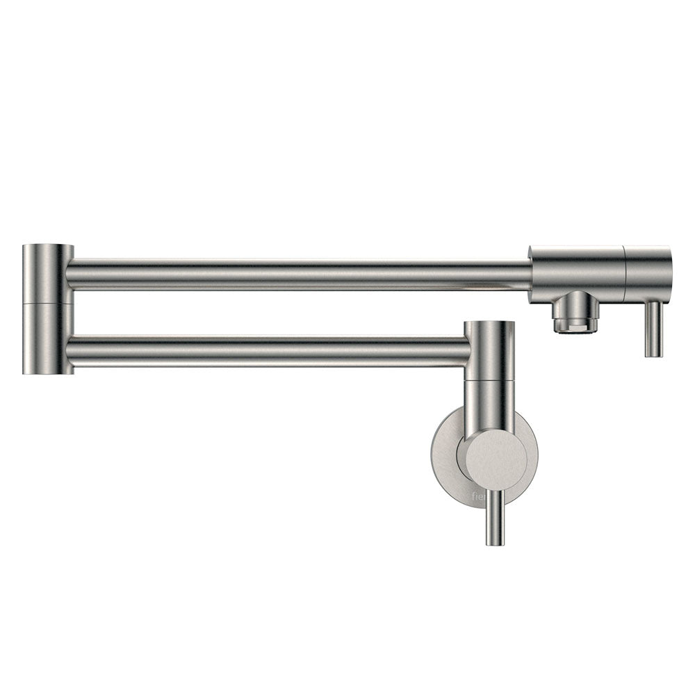 Fienza Kaya Pot Filler Wall Mixer, Brushed Nickel