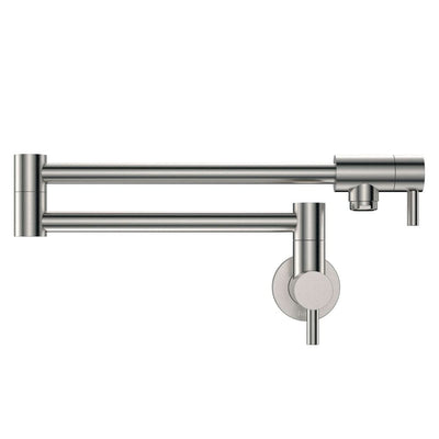 Fienza Kaya Pot Filler Wall Mixer, Brushed Nickel