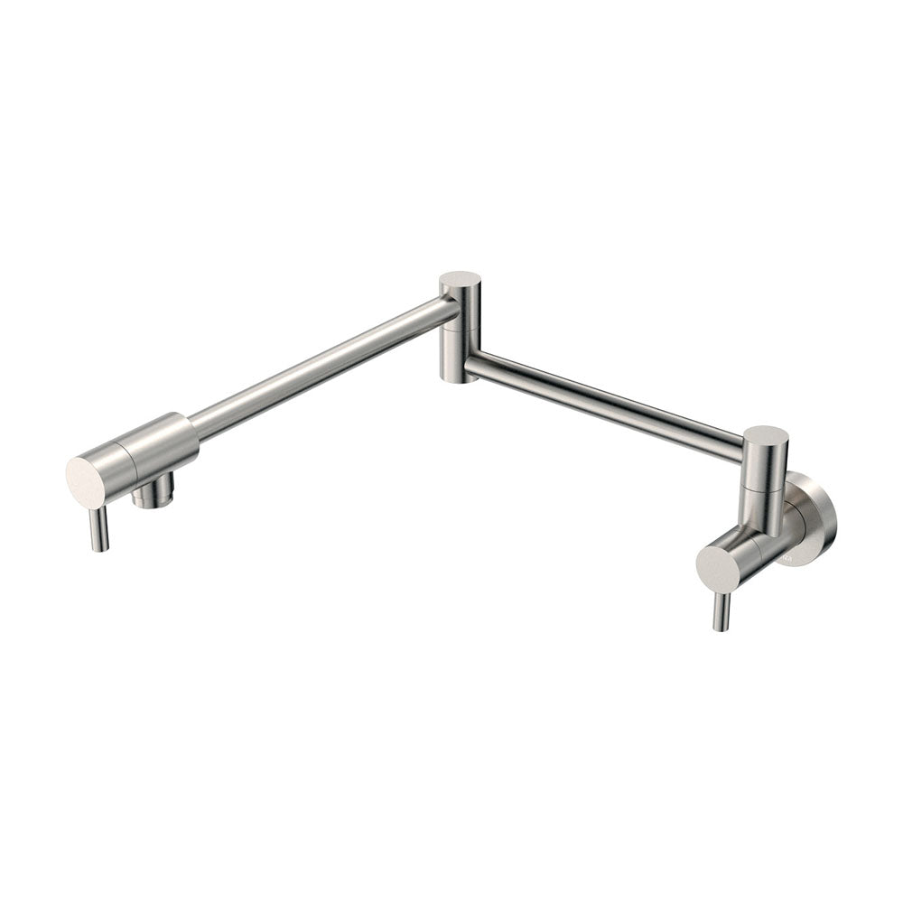 Fienza Kaya Pot Filler Wall Mixer, Brushed Nickel