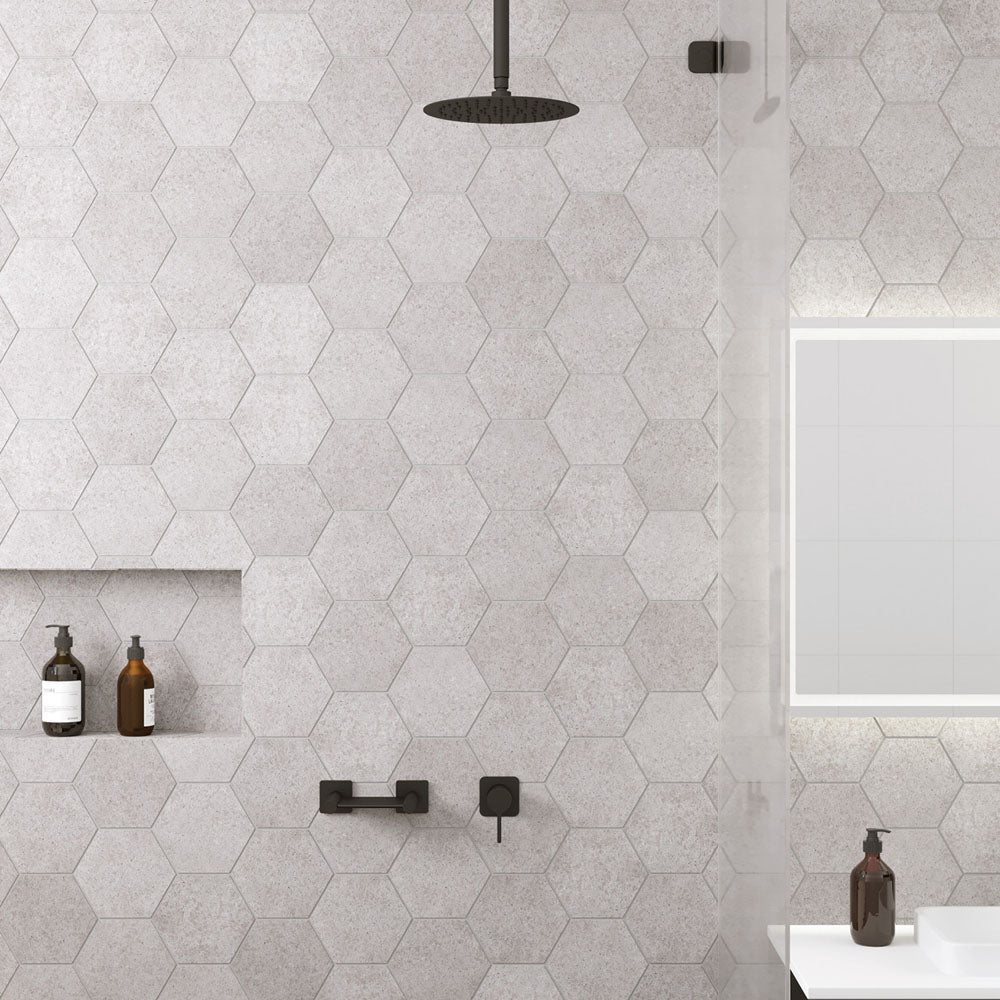 Fienza Sansa Wall Mixer Square Plate, Matte Black
