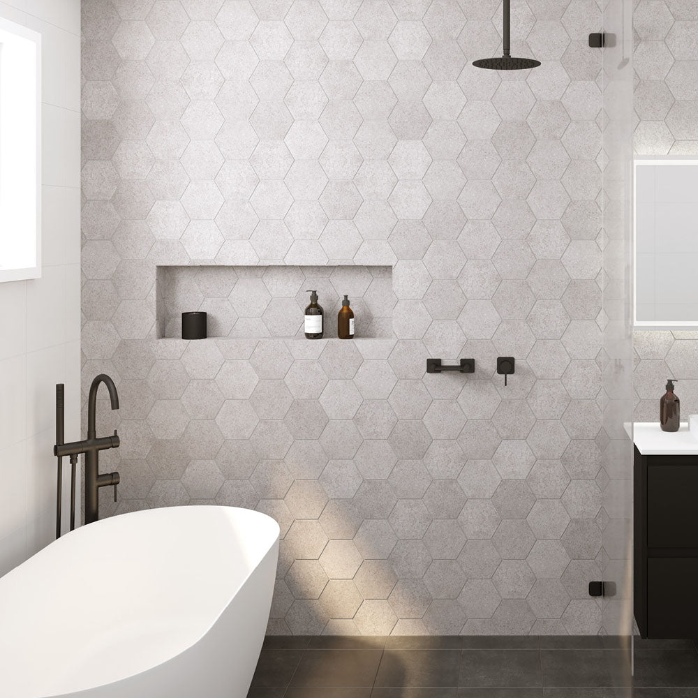 Fienza Sansa Wall Mixer Square Plate, Matte Black