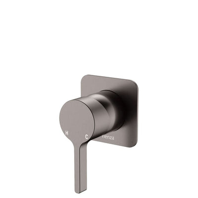 Fienza Sansa Wall Mixer Square Plate, Gun Metal