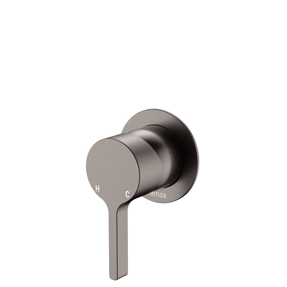 Fienza Sansa Wall Mixer Smallll Round Plate, Gun Metal