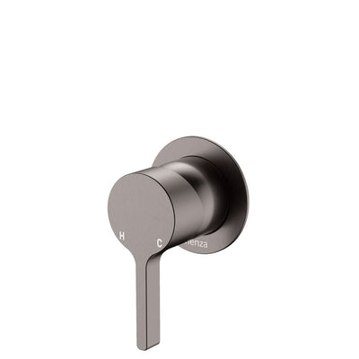 Fienza Sansa Wall Mixer Small Round Plate, Gun Metal