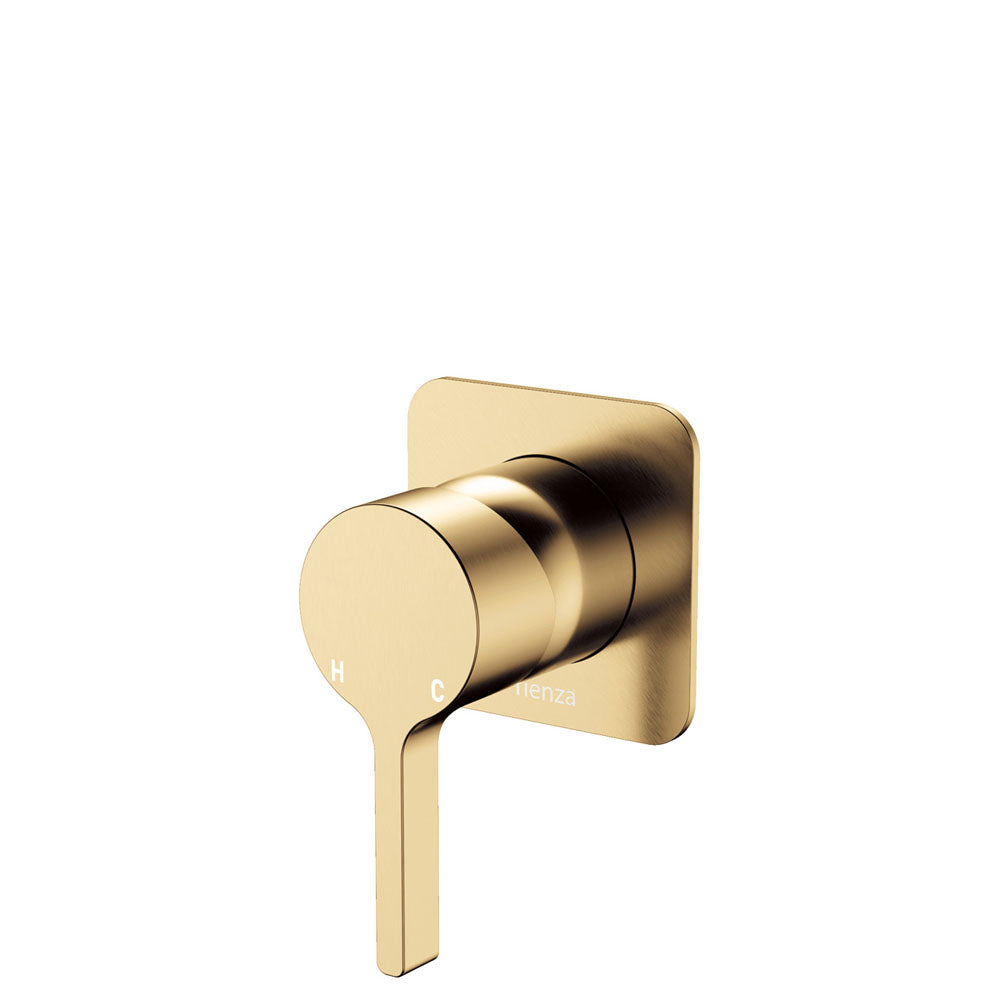 Fienza Sansa Wall Mixer Square Plate, Urban Brass