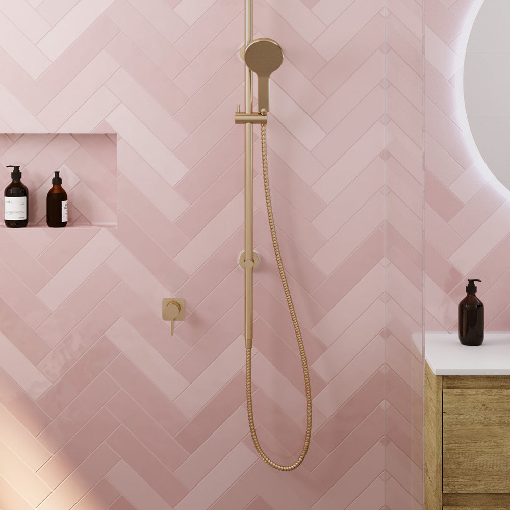 Fienza Sansa Wall Mixer Square Plate, Urban Brass