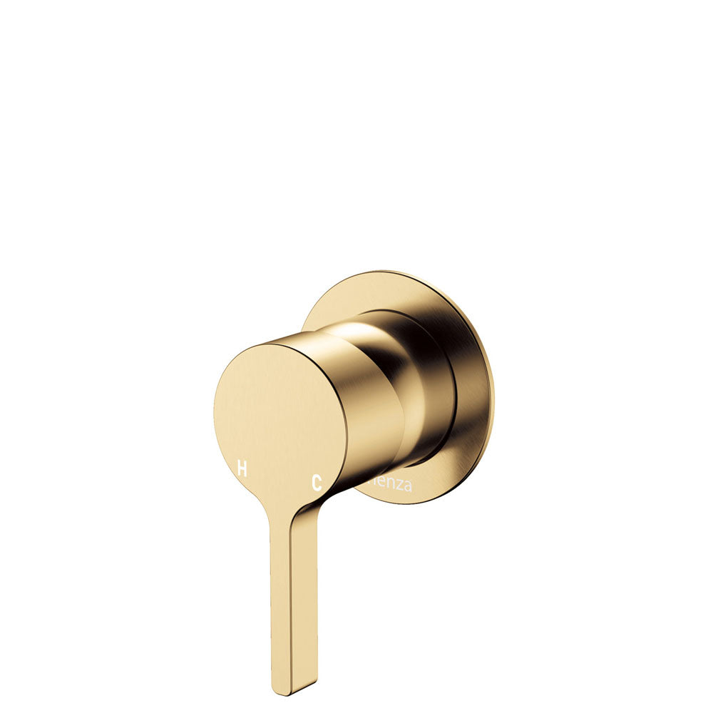 Fienza Sansa Wall Mixer Smallll Round Plate, Urban Brass