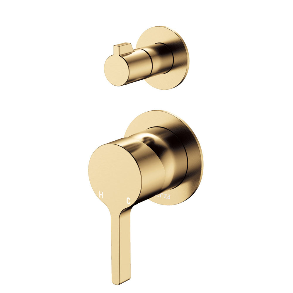 Fienza Sansa Wall Diverter Mixer Round Plates, Urban Brass