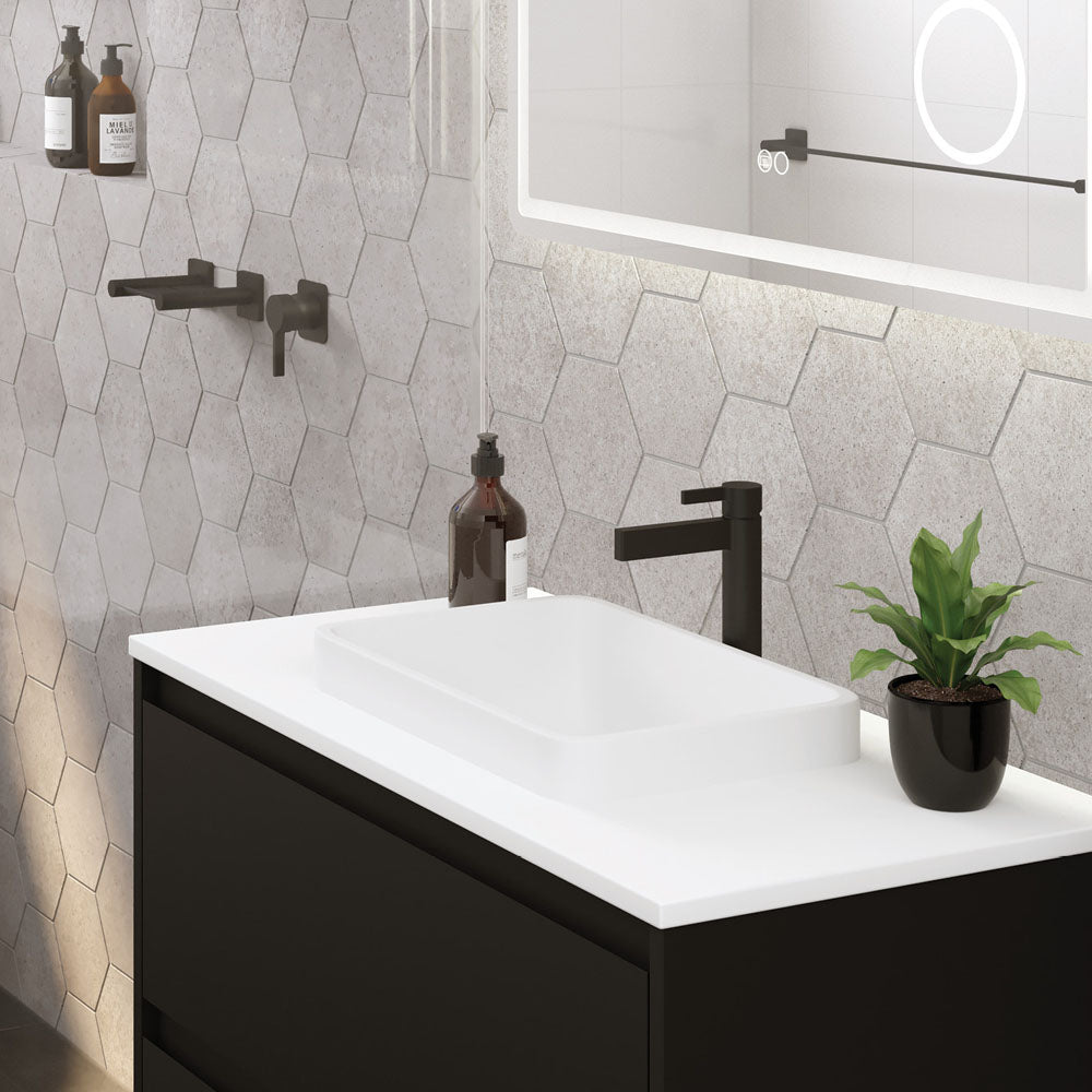 Fienza Sansa Basin Mixer Eco, Matte Black