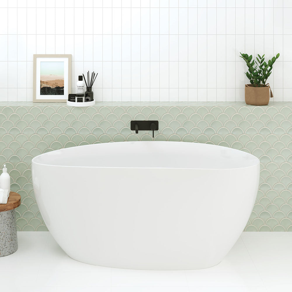 Fienza Sansa Wall Bath Set, Matte Black