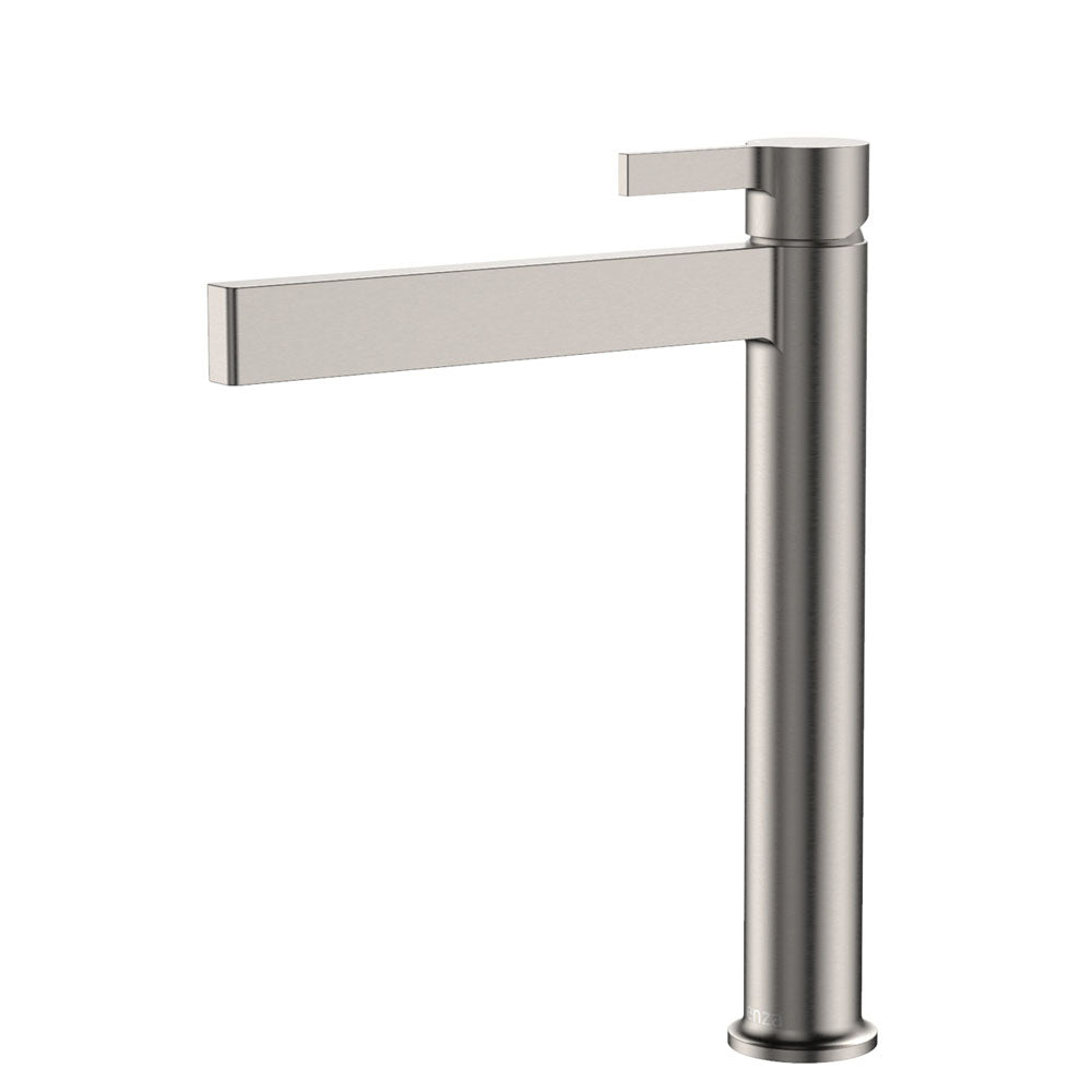 Fienza Sansa Tall Basin Mixer Eco, Brushed Nickel