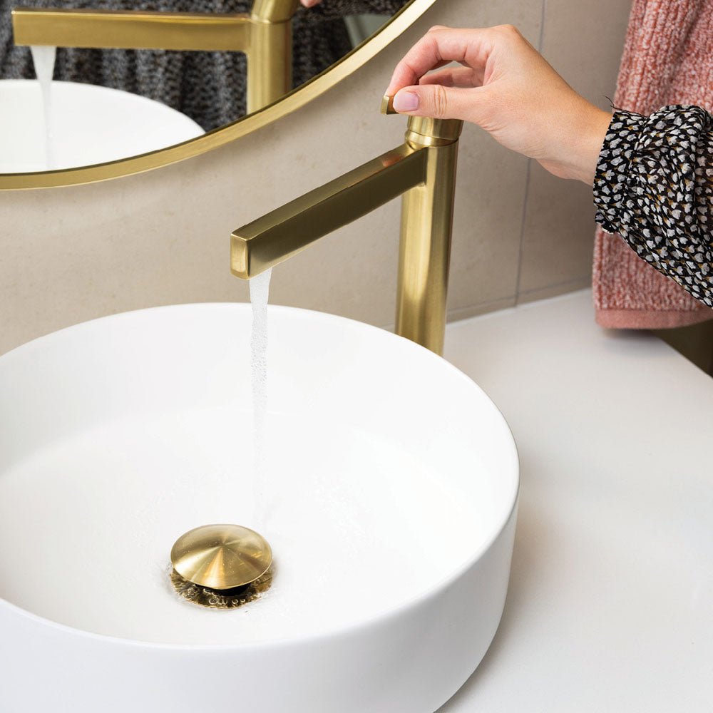 Fienza Sansa Tall Basin Mixer Eco, Urban Brass