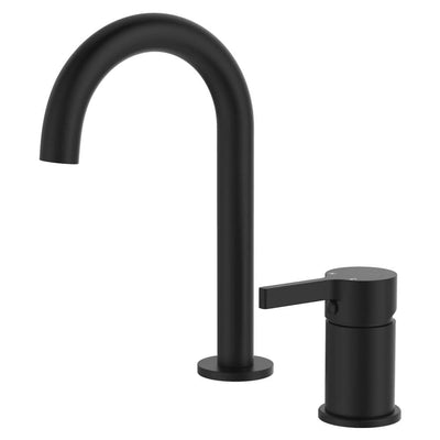 Fienza Sansa Round Hob Basin Mixer Set, Matte Black
