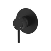 Fienza Axle Wall Mixer Large Round Plate, Matte Black