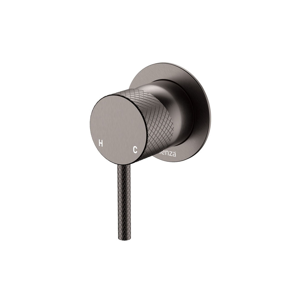 Fienza Axle Wall Mixer Small Round Plate, Gun Metal
