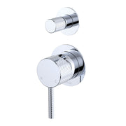 Fienza Axle Wall Diverter Mixer Small Round Plates, Chrome