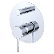 Fienza Axle Wall Diverter Mixer Large Round Plate, Chrome