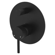 Fienza Axle Wall Diverter Mixer Large Round Plate, Matte Black
