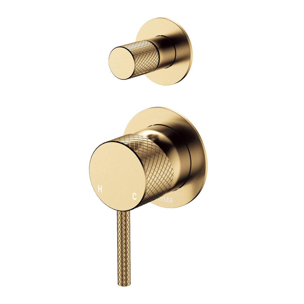 Fienza Axle Wall Diverter Mixer Small Round Plates, Urban Brass