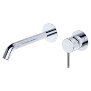 Fienza Axle Basin/Bath Wall Mixer With 200mm Outlet Round Plates, Chrome