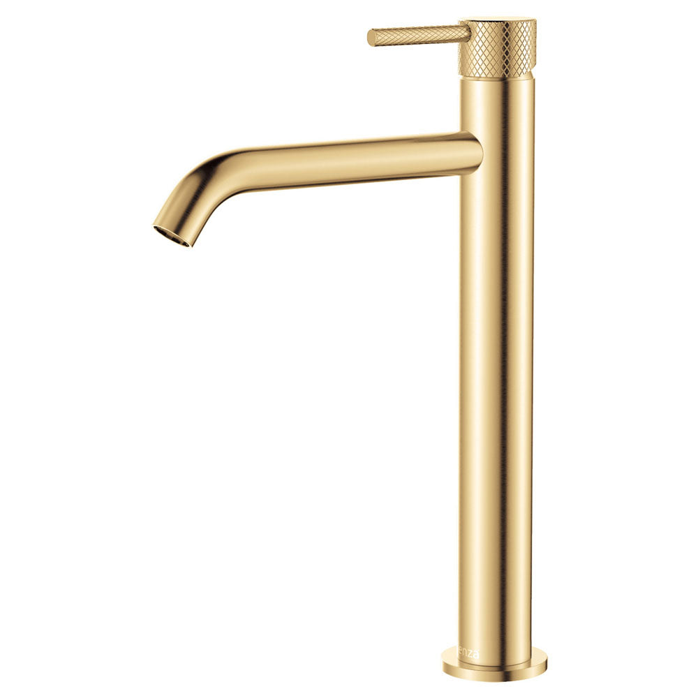 Fienza Axle Tall Basin Mixer, Urban Brass