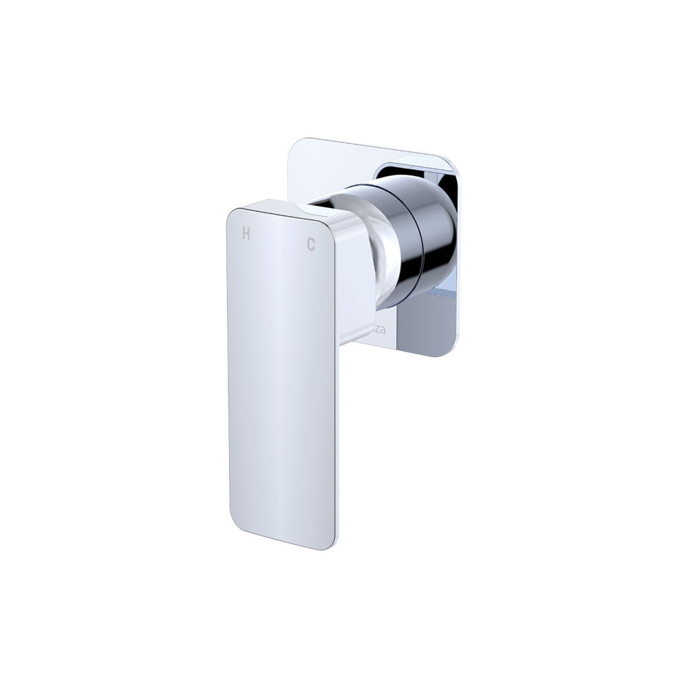 Fienza Tono Wall Mixer Small Square Plate, Chrome