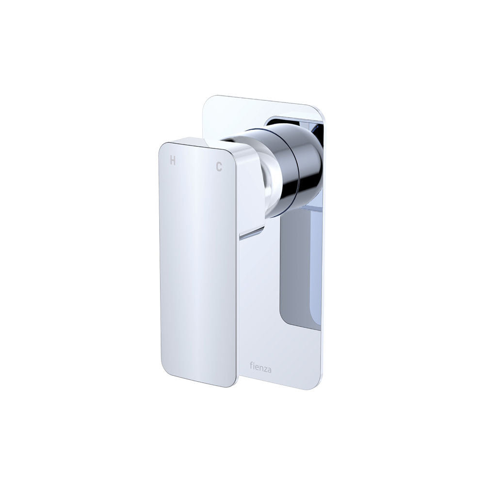 Fienza Tono Wall Mixer Large Rectangular Plate, Chrome