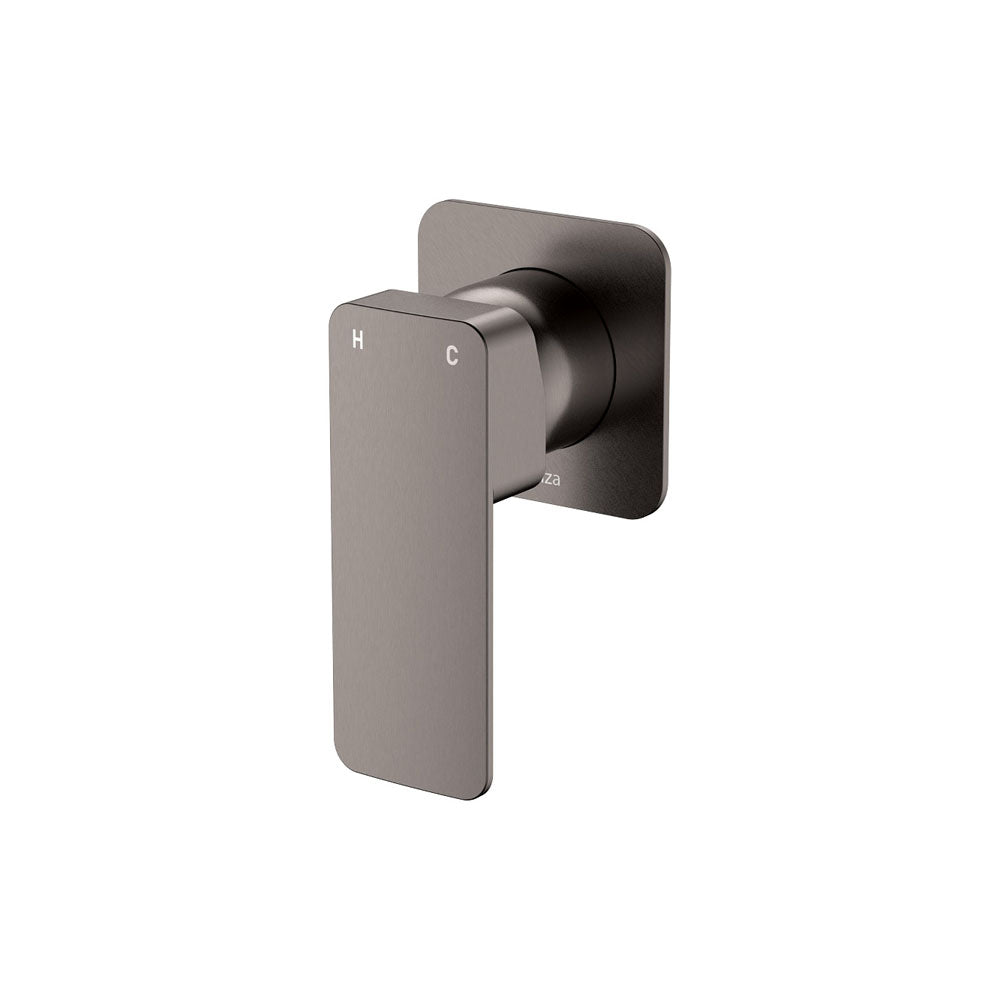 Fienza Tono Wall Mixer Smallll Square Plate, Gun Metal