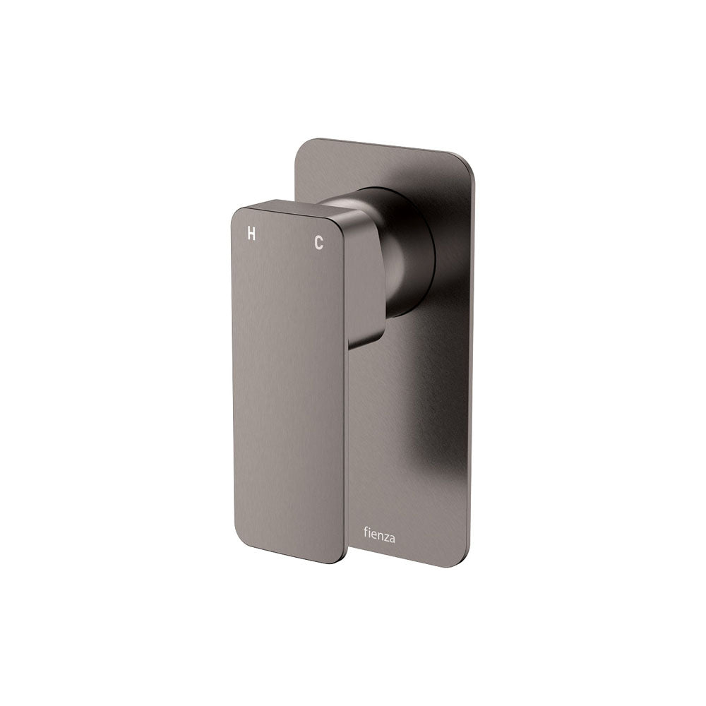 Fienza Tono Wall Mixer Large Rectangular Plate, Gun Metal