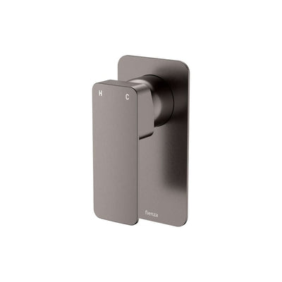 Fienza Tono Wall Mixer Large Rectangular Plate, Gun Metal