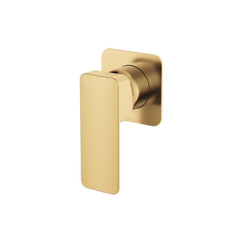 Fienza Tono Wall Mixer Small Square Plate, Urban Brass