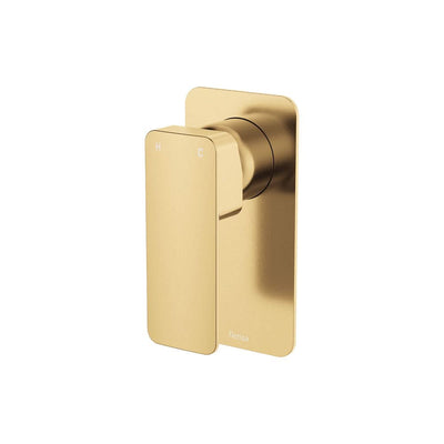Fienza Tono Wall Mixer Large Rectangular Plate, Urban Brass