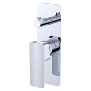 Fienza Tono Wall Diverter Mixer Large Rectangular Plate, Chrome