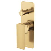 Fienza Tono Wall Diverter Mixer Large Rectangular Plate, Urban Brass